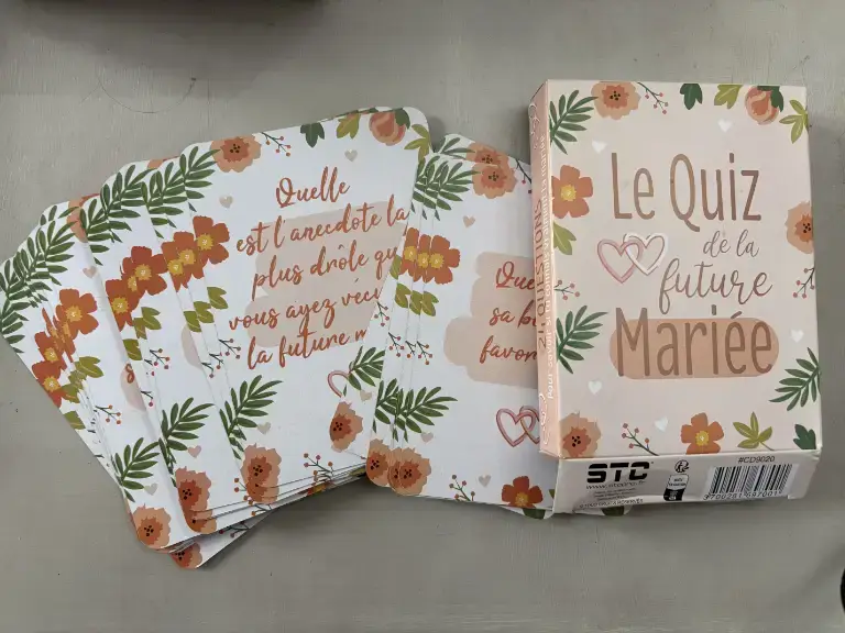 Jeux EVJF quizz de la mariée